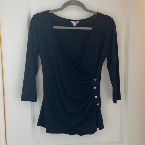 G by Guess black Wrap shirt - size L - Picture 1 of 5